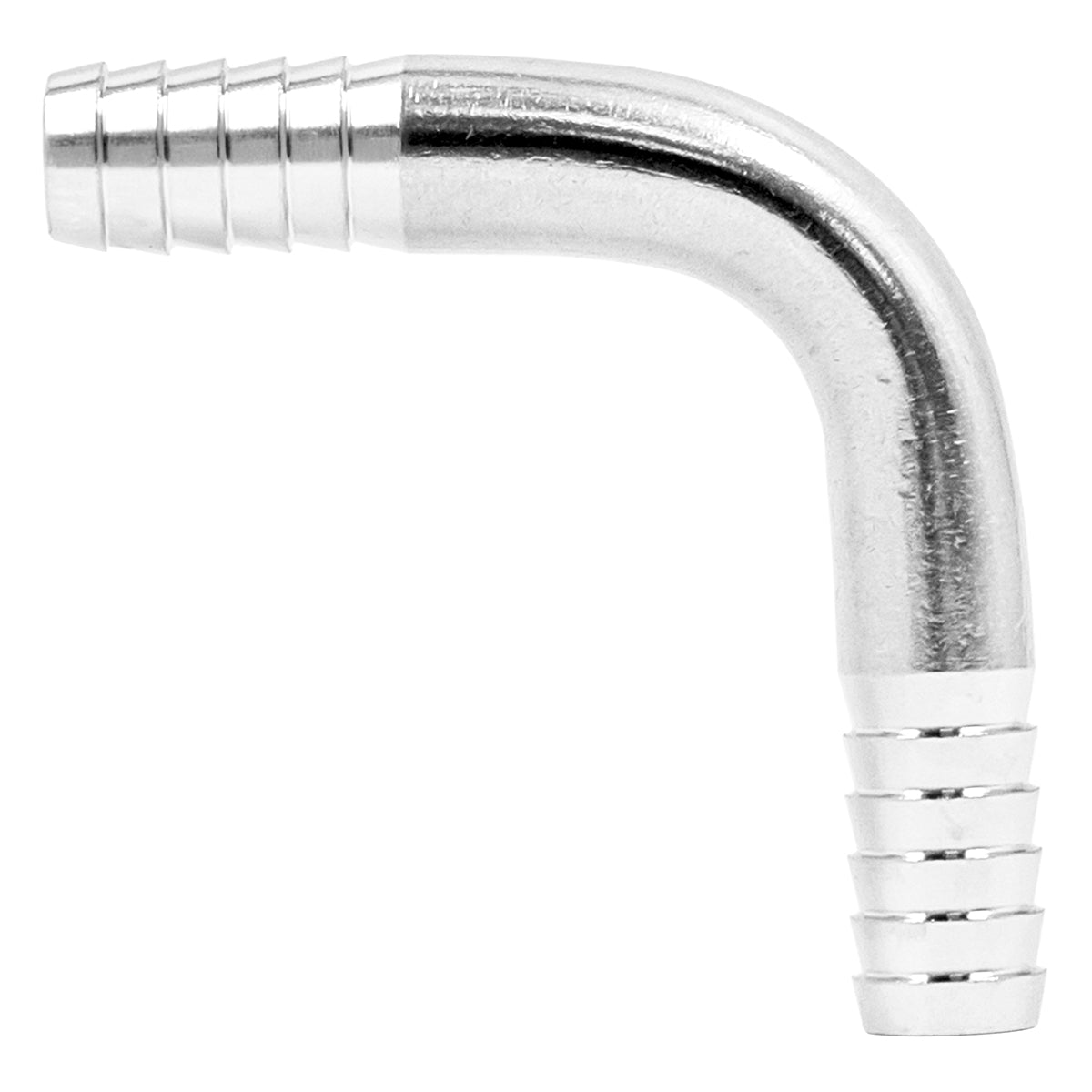 Stainless Steel Barbed Hose Splicer 90° Elbow - 5/16"