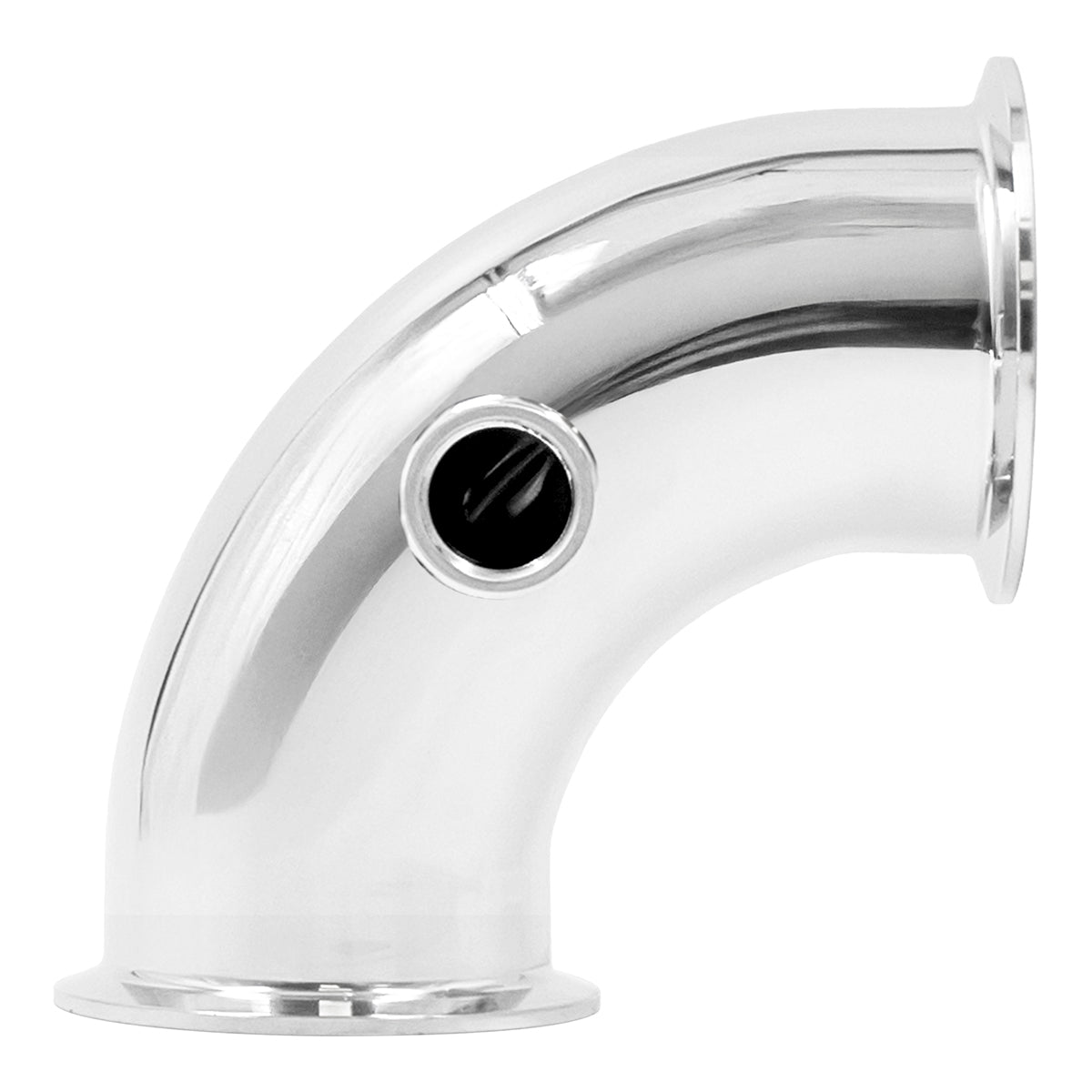 Stainless Steel Tri-Clover 90° Elbow With NPT Port - 2.5" TC | 1/2" Female NPT