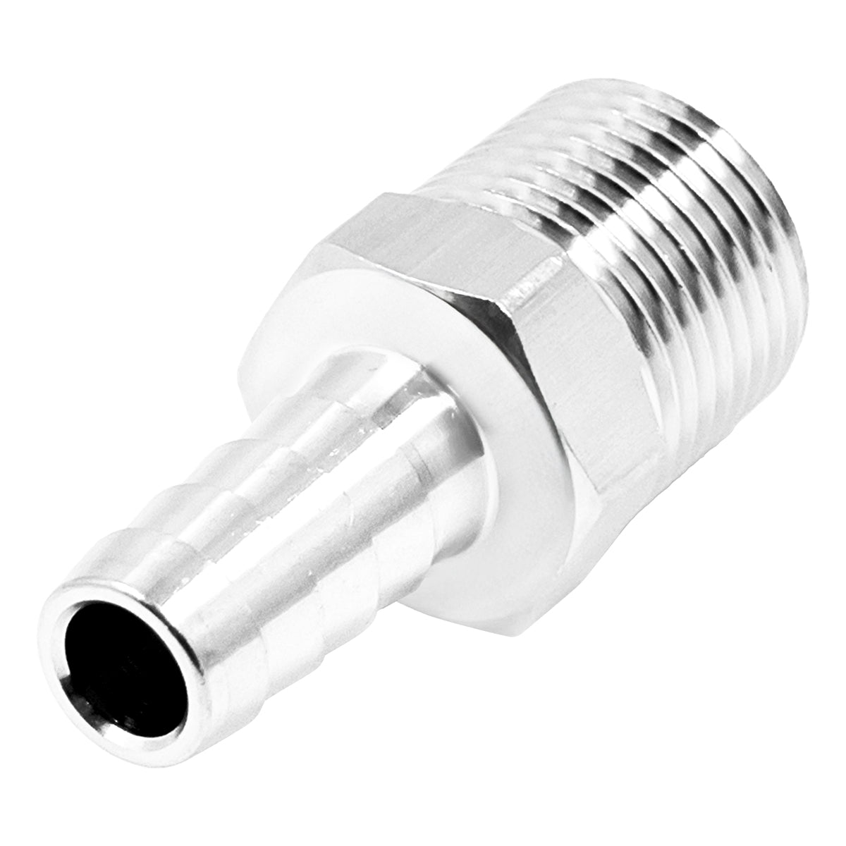 Stainless Steel Fitting - 3/8" Male NPT X 3/8" OD Barb | Compact