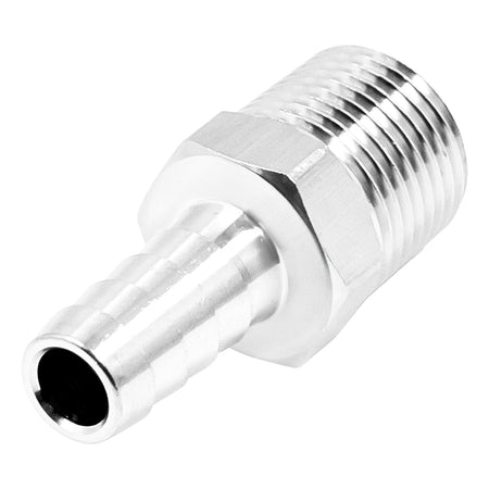Stainless Steel Fitting - 3/8" Male NPT X 3/8" OD Barb | Compact