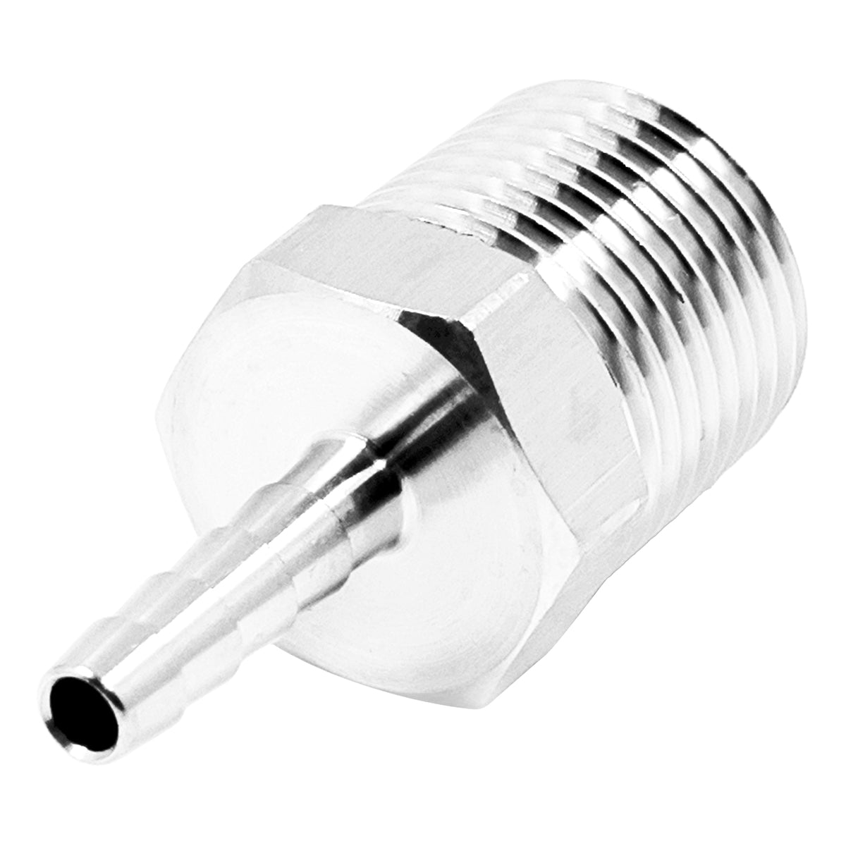 Stainless Steel Fitting - 3/8" Male NPT X 3/16" OD Barb