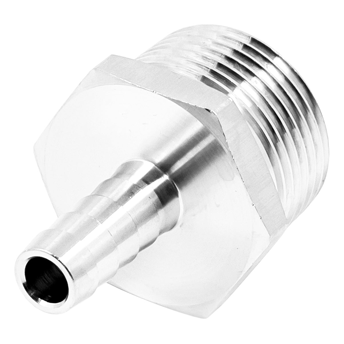Stainless Steel Fitting - 1" Male NPT X 7/16" OD Barb