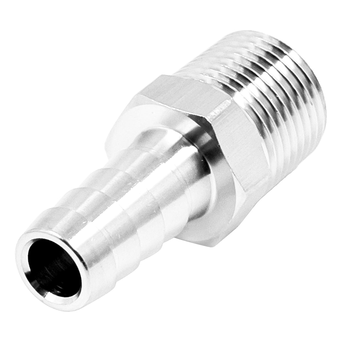 Stainless Steel Fitting - 3/8" Male NPT X 7/16" OD Barb