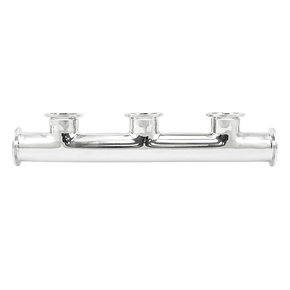 Stainless Steel Tri-Clover Manifold - 1.5" TC (3 Ports)