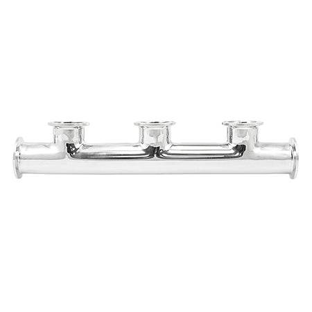 Stainless Steel Tri-Clover Manifold - 1.5" TC (3 Ports)